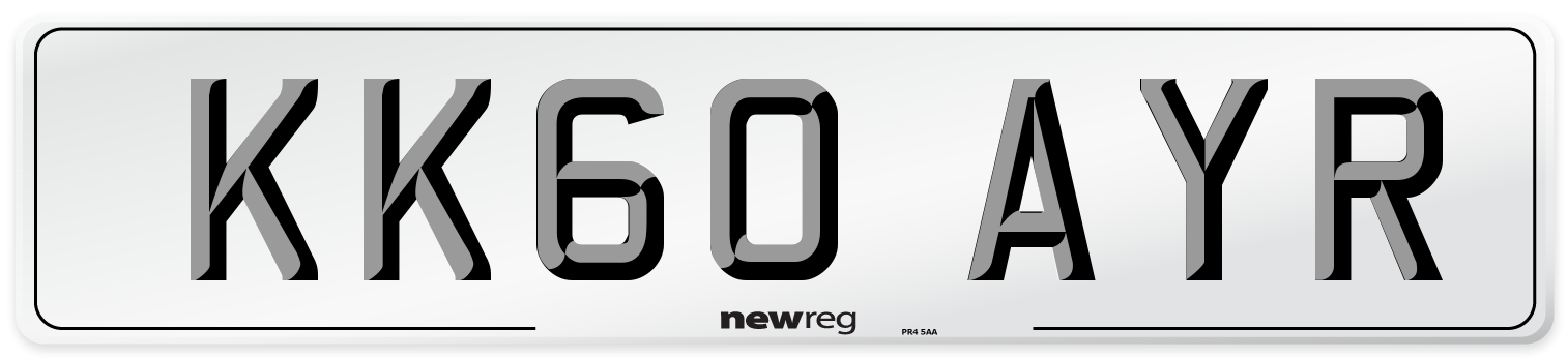 KK60 AYR Number Plate from New Reg